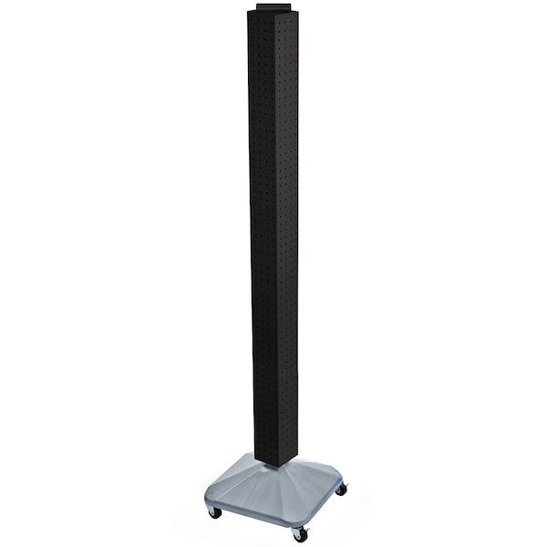 Four-Sided Pegboard Floor Revolving Display Panel Size: 4"W x 60"H